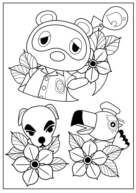 Printable Animal Crossing Coloring Pages